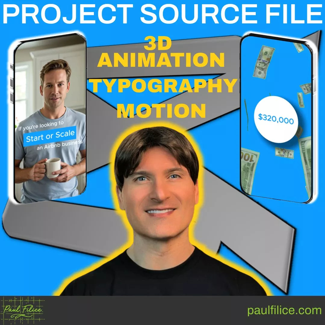 CapCut Project Source File #000: 3D Animation, Typography, Motion - Marketing, Promotional, Ads